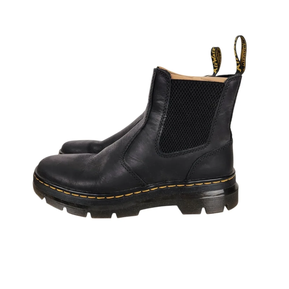 Dr. Martens Embury Black Leather Wyoming Grunge Chelsea Boots Mens Size 6